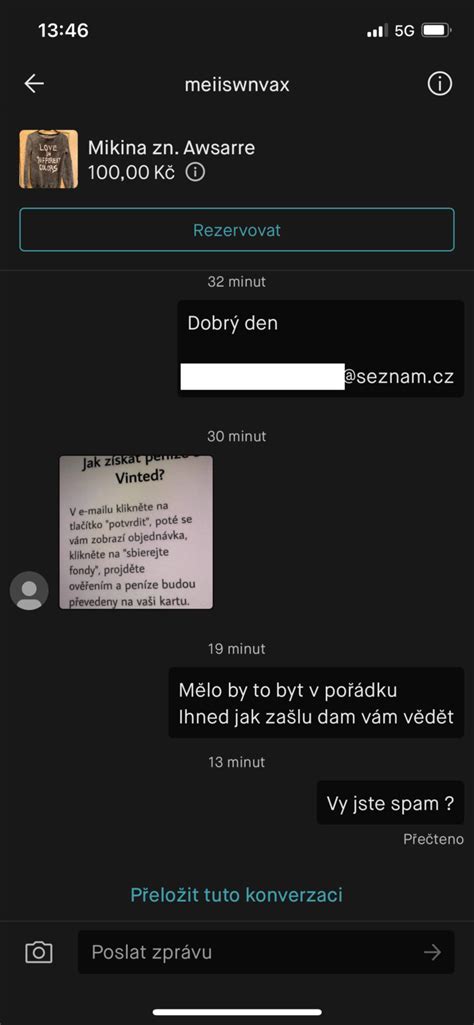 Podvod na Vinted: Příběh čtenářky, která přišla o peníze